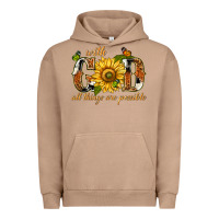 Pigment Burro With god all things are possible with sunflower Urban Hoodie - texasbilliewilder