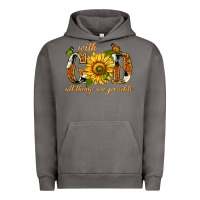 Pigment Tornado With god all things are possible with sunflower Urban Hoodie - texasbilliewilder