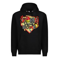 Black home sweet home softball Premium Hoodie - Zillion Design Studio