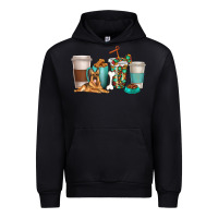 Black german shepherd dog coffee cups Urban Hoodie - texasbilliewilder