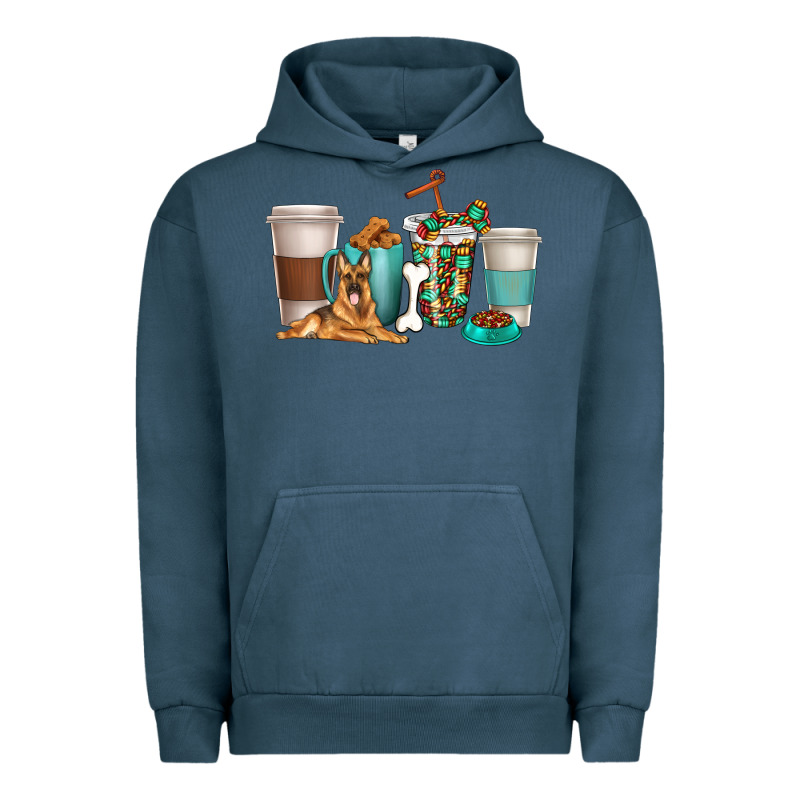 German Shepherd Dog Coffee Cups Urban Hoodie by texasbilliewilder | Teevron