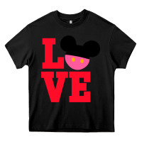 Black Minnie Mouse Heavy Core Tee - CowhideDigitalArt