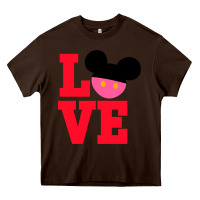 Chocolate Brown Minnie Mouse Heavy Core Tee - CowhideDigitalArt