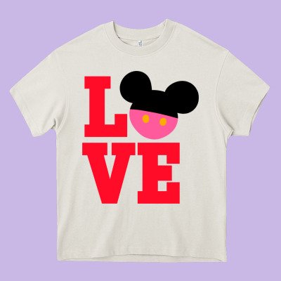 Minnie Mouse Heavy Core Tee Designed By Cowhidedigitalart