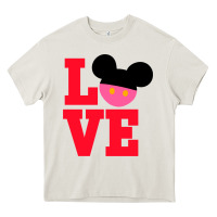 Cream Minnie Mouse Heavy Core Tee - CowhideDigitalArt