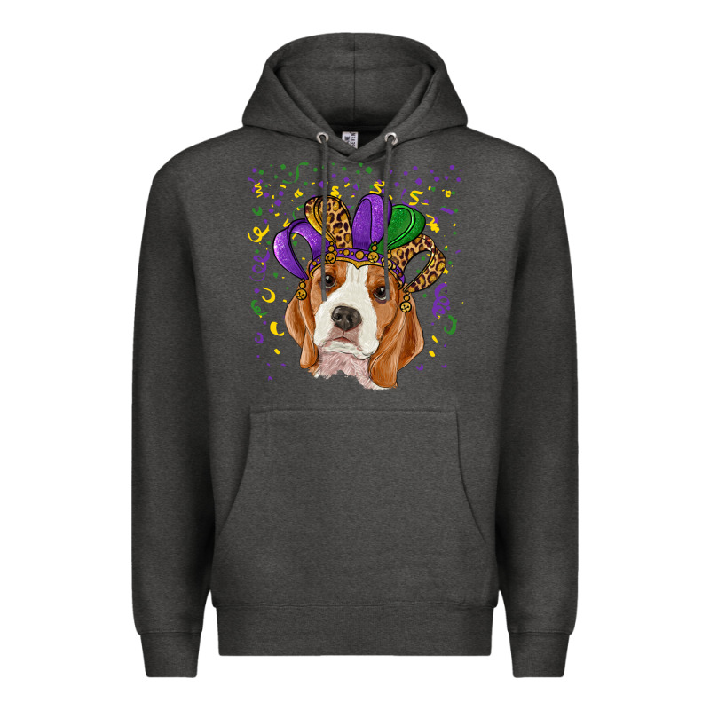 Mardi Gras Beagle Premium Hoodie by RanaPortraitStore | Teevron