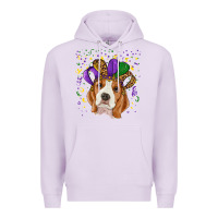 Lilac Mardi gras beagle Premium Hoodie - RanaPortraitStore