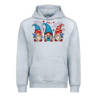 Heather Grey fourth of july gnomes Urban Hoodie - Zillion Design Studio