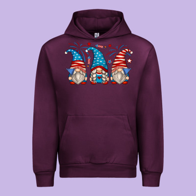 Fourth Of July Gnomes Urban Hoodie Designed By Zillion Design Studio