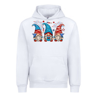 White fourth of july gnomes Urban Hoodie - Zillion Design Studio
