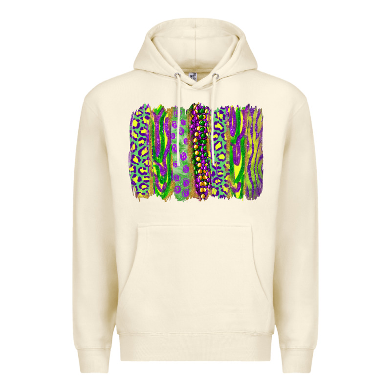 Mardi Gras Brush Stroke Premium Hoodie by RanaPortraitStore | Teevron