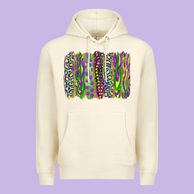 Mardi Gras Brush Stroke Premium Hoodie Designed By Ranaportraitstore