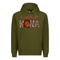 Army Green basketball nana with leopard Premium Hoodie - texasbilliewilder
