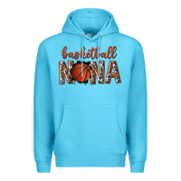 Ocean Blue basketball nana with leopard Premium Hoodie - texasbilliewilder