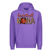 Purple basketball nana with leopard Premium Hoodie - texasbilliewilder