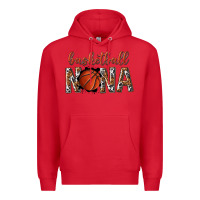 Red basketball nana with leopard Premium Hoodie - texasbilliewilder