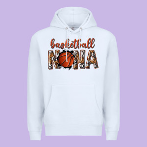 Basketball Nana With Leopard Premium Hoodie Designed By Texasbilliewilder