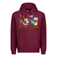 Burgundy basketball tisthe season coffee cups Premium Hoodie - texasbilliewilder