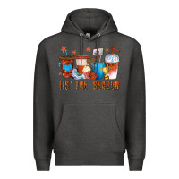 Charcoal Heather basketball tisthe season coffee cups Premium Hoodie - texasbilliewilder