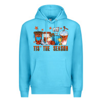 Ocean Blue basketball tisthe season coffee cups Premium Hoodie - texasbilliewilder