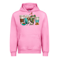 Fuchsia Pink beagle dog coffee cups Urban Hoodie - texasbilliewilder