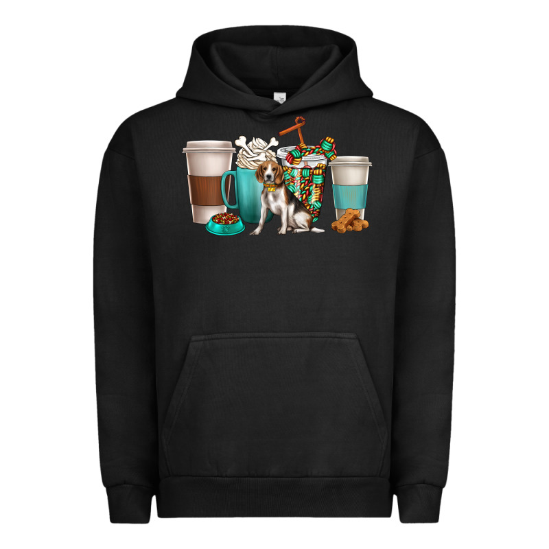 Beagle Dog Coffee Cups Urban Hoodie by texasbilliewilder | Teevron