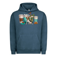 Pigment Midnight Navy beagle dog coffee cups Urban Hoodie - texasbilliewilder