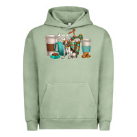 Pigment Oil Green beagle dog coffee cups Urban Hoodie - texasbilliewilder