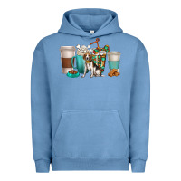 Pigment Pebble Blue beagle dog coffee cups Urban Hoodie - texasbilliewilder