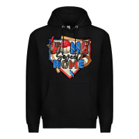Black home sweet home baseball Premium Hoodie - Zillion Design Studio