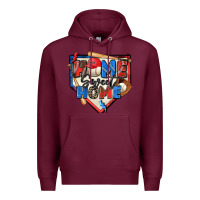 Burgundy home sweet home baseball Premium Hoodie - Zillion Design Studio