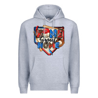 Heather Grey home sweet home baseball Premium Hoodie - Zillion Design Studio