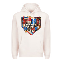 Pale Pink home sweet home baseball Premium Hoodie - Zillion Design Studio
