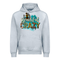 Heather Grey beautiful crazy Urban Hoodie - texasbilliewilder