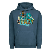 Pigment Midnight Navy beautiful crazy Urban Hoodie - texasbilliewilder
