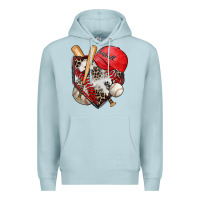 Blue Mist baseball home plate Premium Hoodie - Zillion Design Studio