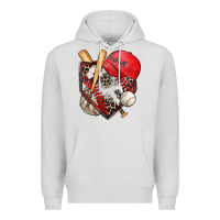 Dove Grey baseball home plate Premium Hoodie - Zillion Design Studio