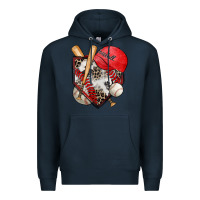 Navy baseball home plate Premium Hoodie - Zillion Design Studio