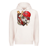 Pale Pink baseball home plate Premium Hoodie - Zillion Design Studio