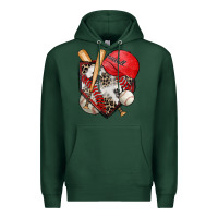 Sports Green baseball home plate Premium Hoodie - Zillion Design Studio
