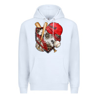White baseball home plate Premium Hoodie - Zillion Design Studio