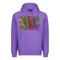 Purple Mardi gras brush strokes king cake and craw fish Premium Hoodie - RanaPortraitStore