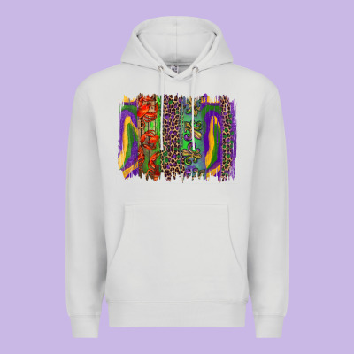 Mardi Gras Brushstrokes Premium Hoodie Designed By Ranaportraitstore