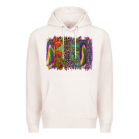Pale Pink Mardi Gras Brushstrokes Premium Hoodie - RanaPortraitStore