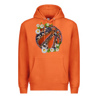 Carrot basketball with patterns and daisies Premium Hoodie - texasbilliewilder