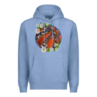 Colony Blue basketball with patterns and daisies Premium Hoodie - texasbilliewilder