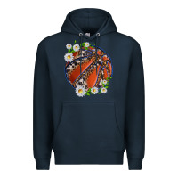 Navy basketball with patterns and daisies Premium Hoodie - texasbilliewilder