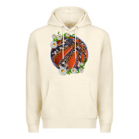 Basketball With Patterns And Daisies Premium Hoodie | Teevron