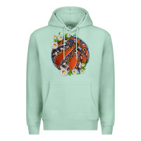 Seafoam basketball with patterns and daisies Premium Hoodie - texasbilliewilder
