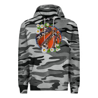 Slate Camo basketball with patterns and daisies Premium Hoodie - texasbilliewilder